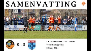 Samenvatting SV Nieuwleusen  PEC Zwolle [upl. by Machutte]