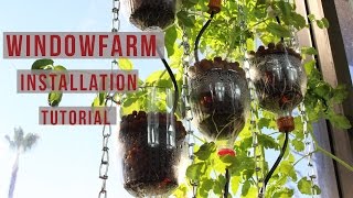 Window Farm Installation Tutorial  DIY Window Hydroponics for Any Horticulture Garden [upl. by Marston]