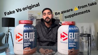 FAKE VS ORIGINAL DYMATIZE ELITE WHEY PROTEIN [upl. by Tremaine]