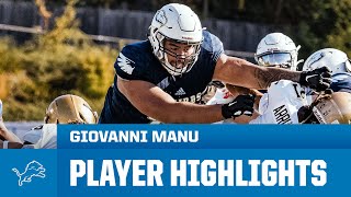 Giovanni Manu Highlights  2024 NFL Draft [upl. by Kcid]