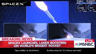 SpaceX launch to David Bowies quotSpace Oddityquot Feb 6 2018 [upl. by Sapers]