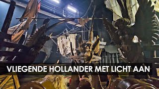 Eftelingattractie De Vliegende Hollander met de noodverlichting aan [upl. by Tews]