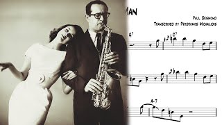 Rude Old Man  Paul Desmond Transcription [upl. by Rafaello]