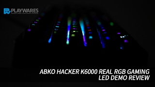 ABKO HACKER K6000 REAL RGB GAMING LED DEMO PREVIEW [upl. by Nhepets]