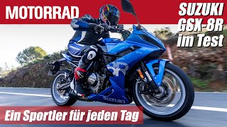 Suzuki GSX8R im Test ein Sportler für jeden Tag mit neuem Fahrwerk [upl. by Ylicec558]