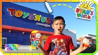 BOTTLE FLIP For Ryans World Eggs at Toys R Us 🤣😘😀 [upl. by Winzler]