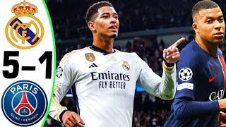 Real Madrid vs PSG 51  All Goals and Highlights  2024 🔥 MBAPPE [upl. by Fidele]