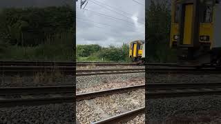 trainspotting transport for Wales class 185 passing bishton level crossingwales [upl. by Elliven494]