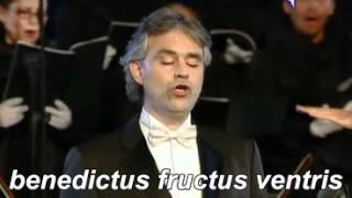 ANDREA BOCELLI AVE MARIA SCHUBERT Lyrics  traduzione [upl. by Zizaludba32]