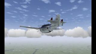 Fairey quotGannetquot FlightGear Petit essai en vol [upl. by Fabria28]