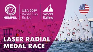 Laser Radial Medal Race  Hempel World Cup Series Miami USA [upl. by Mok894]