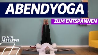 Yoga für den Abend  Länger gehaltene EntspannungsHaltungen  60 Minuten Abendyoga [upl. by Asilav273]