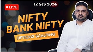 Live Trading BankNifty  Nifty Options  12092024 niftytechnicalsbyaklive [upl. by Nauqyt266]