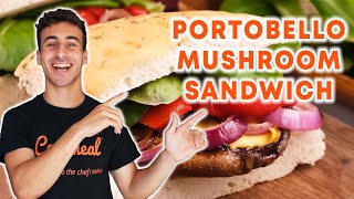 Portobello Mushroom Sandwich Recipe With HOMEMADE Garlic Aioli [upl. by Atinor688]