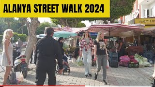 Alanya Mahmutlar Street 2024 Antalya Turkey Walking Tour [upl. by Haymo]