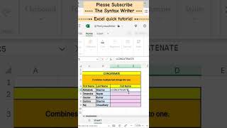 How to Use CONCATENATE Function in Excel  Combine Text Easily [upl. by Vergil]