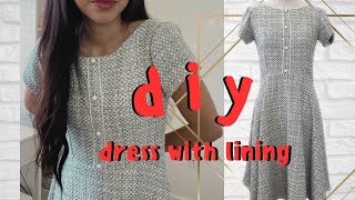 Sewing for Beginners DIY CIRCLE SKIRT DRESS [upl. by Stalker971]