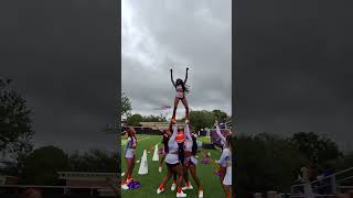 Cheerleader doing Trip Out Dance in cheer pyramid cheerleading cheer cheerlife football cheers [upl. by Libbie]