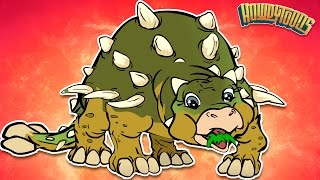 Ankylosaurus Song SingAlong  Dinosaur songs from Dinostory by Howdytoons [upl. by Adlar]