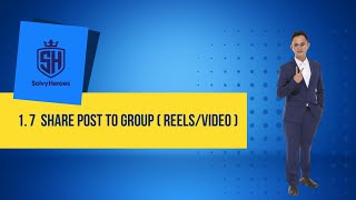 Tutorial Share Post to Group Posting Reels dan Video [upl. by Oswald]