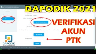 CARA VERIFIKASI EMAIL PTK UNTUK KEAKTIFAN AKUN DI DAPODIK 2021 [upl. by Rior]