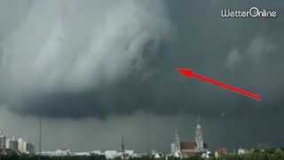 Rotierende Böenfront  Hagelunwetter bei München [upl. by Olgnaed]