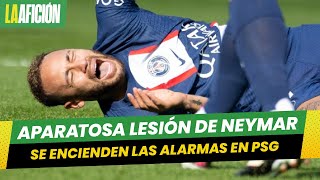 Neymar sufre una aparatosa lesión y enciende las alarmas en el PSG [upl. by Ilrahc60]