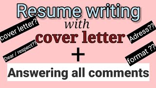 Resume writing With Cover letter [upl. by Albric]