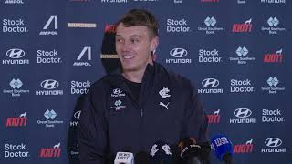 Patrick Cripps Press Conference ahead of 200th Game [upl. by Aicile]