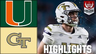 Georgia Tech Yellow Jackets vs Miami Hurricanes  Full Game Highlights [upl. by Lleira]