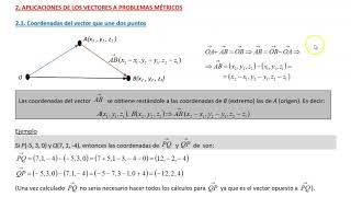 VÍDEO 1  SISTEMA DE REFERENCIA EN EL ESPACIO Y APLICACIONES DE LOS VECTORES A PROBLEMAS MÉTRICOS [upl. by Amoakuh]