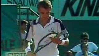 Wilander Leconte French Open 1985 2nd tie break [upl. by Orodisi299]