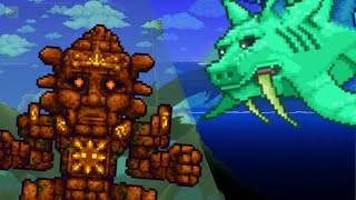 Terraria Golem Vs Duke Fishron Tmodloader 144 Smash Bros Boss Fight [upl. by Odelet127]