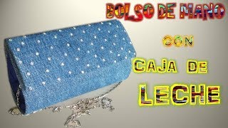 DIY  COMO HACER CARTERA O BOLSO DE MANO CON TELA DE PANTALONES JEANS RECICLADO 👜 [upl. by Pietrek261]