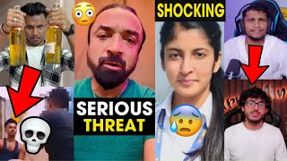 Ajaz Khan Gets SERIOUS THREAT😳 Comeback No One Wanted💀 BeastBoyShub Reacts to CarryMinati [upl. by Chick669]