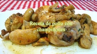 Receta fácil de pollo con champiñones [upl. by Helmer]