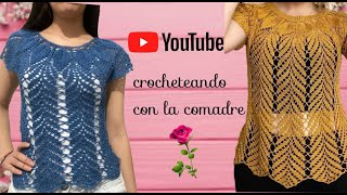 Tutorial Blusa Hojas con Espigas a Crochet Parte 1 💕😘💖 [upl. by Danas553]