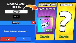 ÜCRETSİZ BRAWL PASS VEREN Link ve KOD ŞANSI  BEDAVA KARAKTER AÇIKLAMASI  Brawl Stars [upl. by Akiemehs]