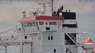 Fraserborg Salute Wave passing Marine City 6 27 24 on the way past Port Huron [upl. by Ellehcer]