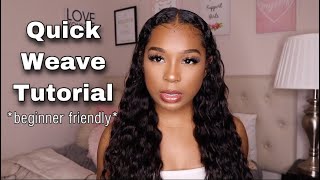 Quick Weave Tutorial W Wet amp Wavy Hair  Anahya P [upl. by Maloney]