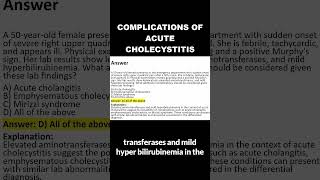 Complications of Acute Cholecystitis  MCCQE1 [upl. by Kathlin744]