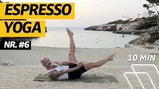 10 Minuten Morgenyoga  YogaEspresso  Hüften  Mallorca [upl. by Eimmat]