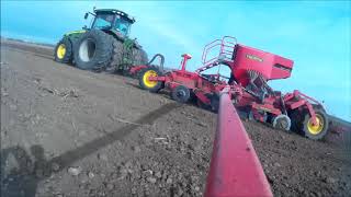 John Deere 8310R 6930  Vaderstad Rapid A 800S  sejba jačmeňa sowing barley 2020 [upl. by Peonir472]