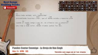 🎸 Puedes Contar Conmigo  La Oreja de Van Gogh Guitar Backing Track with chords and lyrics [upl. by Bruni]