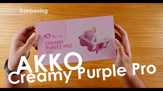 AKKO Creamy Purple Pro Switch on AKKO MOD007 V3 VIA  ASMR [upl. by Brigette624]