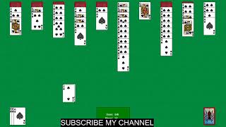 How to play spider solitaire Microsoft card game Complete game play 2020 [upl. by Kendall]