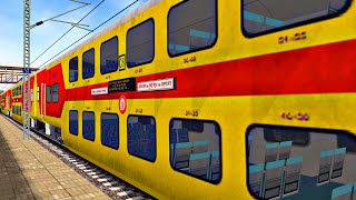 DOUBLE DECKER EXPRESS in MSTS OPEN RAILS  INDIAN RAILWAYS  TRAIN JOURNEY [upl. by Analrahc]