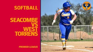 Softball  Seacombe vs West Torrens  Premier League [upl. by Mariska713]