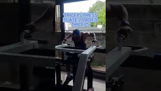 TRICEPS PRESS PLATE LOADED TRICEPS Bodybuilding MuscleGain StrengthGoals FitnessMotivation [upl. by Ahsela]