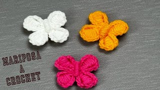 PASO A PASO PARA TEJER MARIPOSA A CROCHET [upl. by Neelloj867]